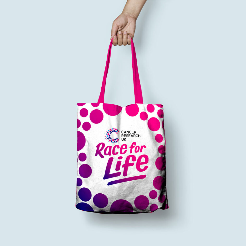 Branded Race for Life tote bag