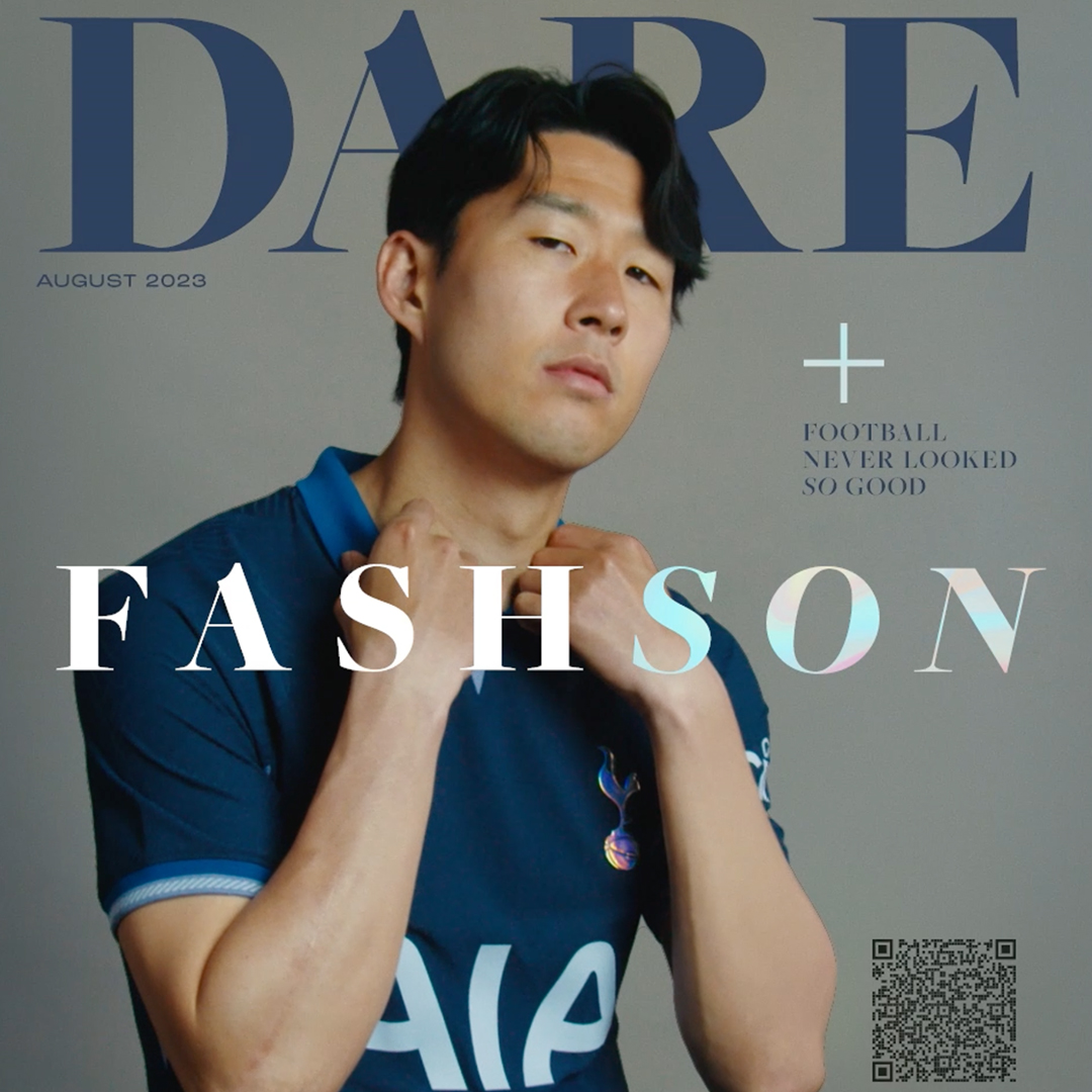 Son mocked up on a magazine cover saying FASHSON